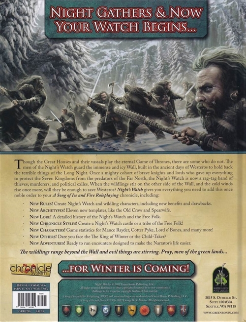 A Song of Ice and Fire RPG - Nights Watch  (B Grade) (Genbrug)